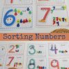 Sorting Numbers using printable numbers cards with tens frames. These number characters are too cute!