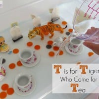 T is for Tiger who came for Tea - a story retell of this favourite book in a mulit-sensory way