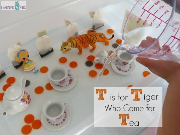 T is for Tiger who came for Tea - a story retell of this favourite book in a mulit-sensory way