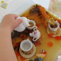 The tiger who came for tea - letter t sensory tub activity