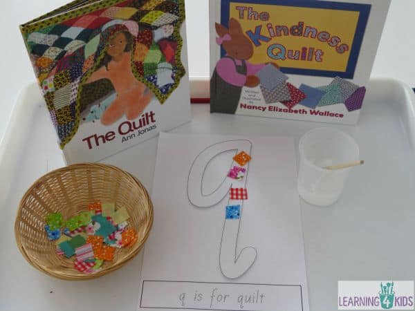 Great books for teaching the letter Q - quilting
