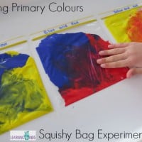 Mixing Primary Colours Squishy Bag Experiment