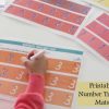 Printable number tracing mats