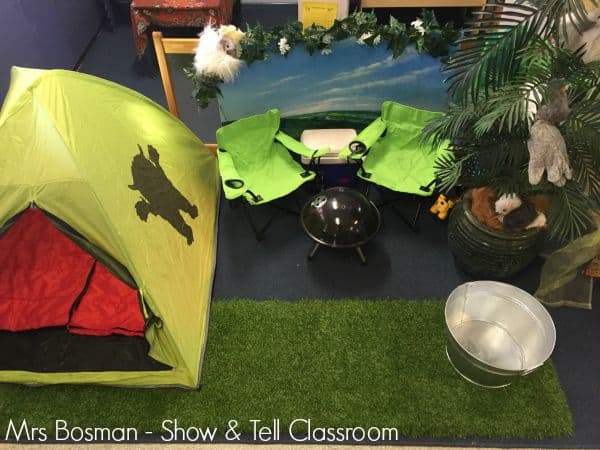 Show and Tell Classroom - Camping Role Play - Home Corner - Image credit Francis Bosman