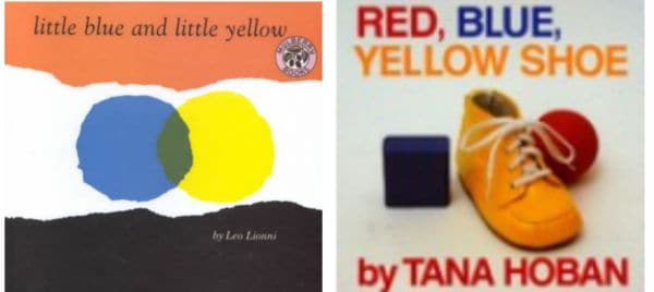 Stories that relate to primary colours - Little Blue and Little Yellow and Red, Blue, Yellow Shoe