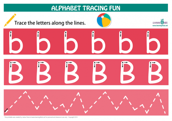 Printable Letter B Tracing Mat