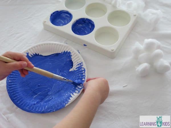 how to make a paper plate cloud craft