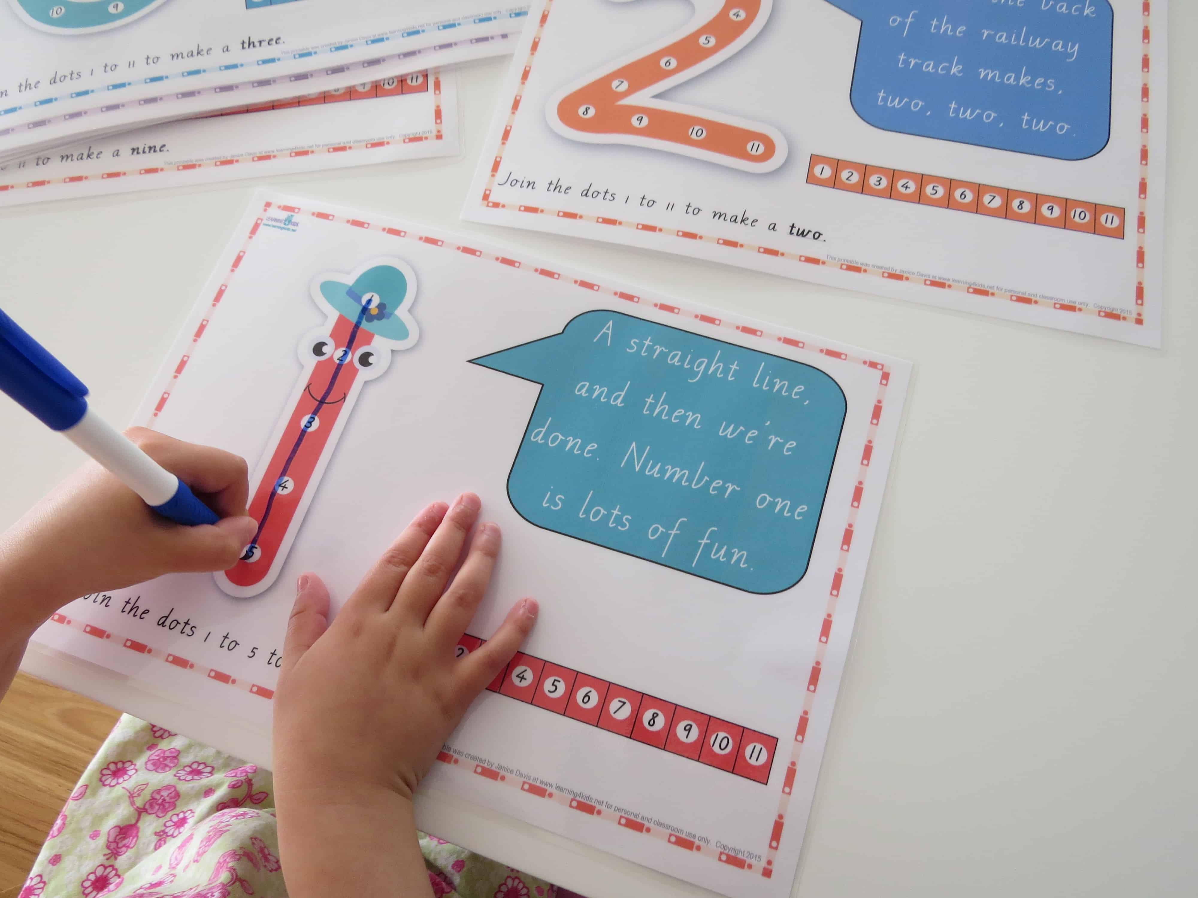 DottoDot Number Rhyme Charts (Standard Print) Learning 4 Kids