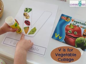 V is for Vegetables Letter V Activity | Learning 4 Kids