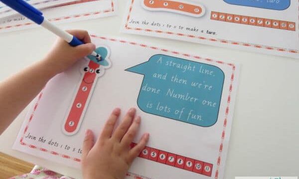 a fun way to learn how to write number - dot-to-dot number rhyme charts. print and laminate for a reusable resource