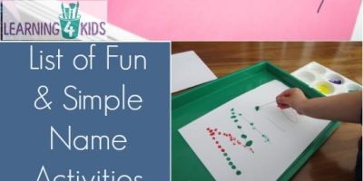 List of fun and simple name activities - lots of really great ideas here!