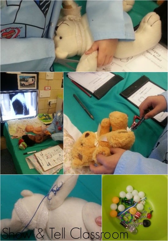Open Bear Surgery Pretend Play Home Corner.  Show & Tell Classroom. Image credit Justine Moorman
