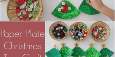 Paper Plate Christmas Tree Craft - a counting activity that becomes a christmas decoration.