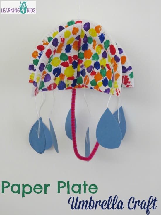 Paper Plate Umbrella Craft
