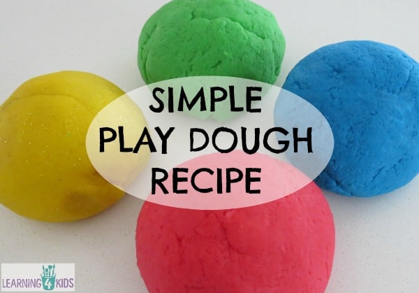Everyone has their favourite play dough recipe and this one is mine!  It is easy to adapt to add scent or texture.  Simple Play dough Recipe - my favourite go to play dough recipe!