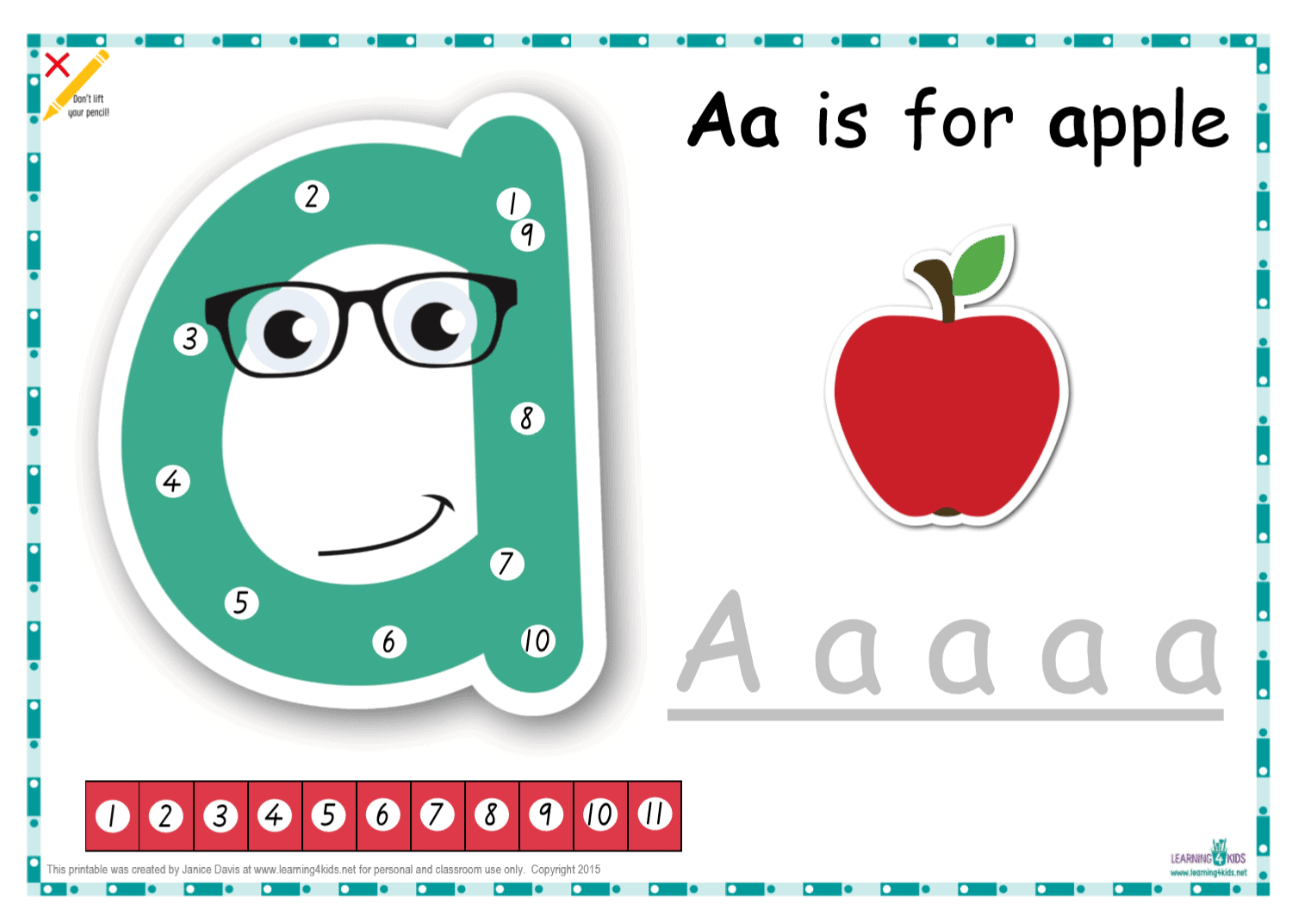 Fruit Alphabet Chart