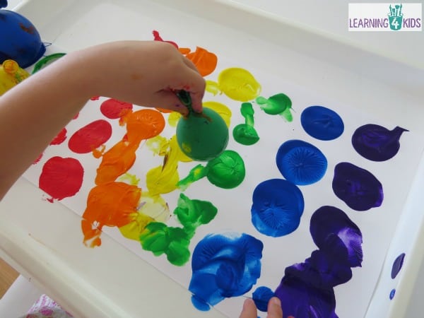 Art fun - painting with balloons