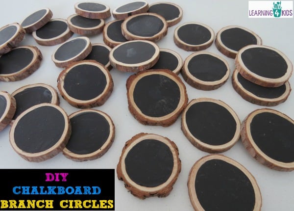 How to make you own chalkboard branch circles - lots of ideas on how to use them too.