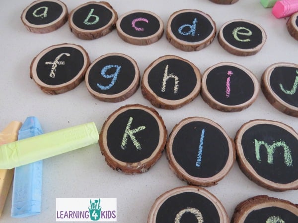 Lots of simple and fun ideas & activities for kids using chalkboard branch circles