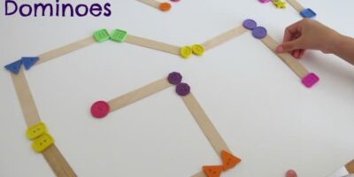 Shape Dominoes - homemade classroom resource for learning about shapes.