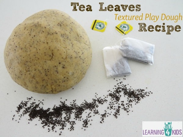 Tea Leaves Textured and Scented Play Dough Recipe