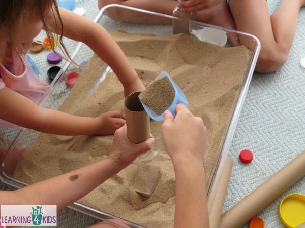 Sensory play with sand