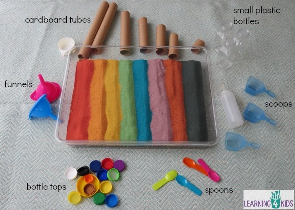 invitation to play with sand - sensory exploration