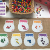 Colour matching activities - printable colour matching jars - sorting gumballs