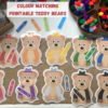 Colour matching activities - printable colour matching teddy bears