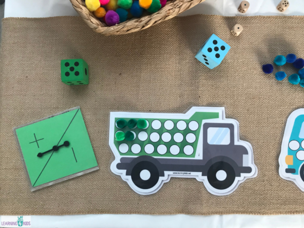 Printable Subitising Subitizing Dot Mats (Truck)