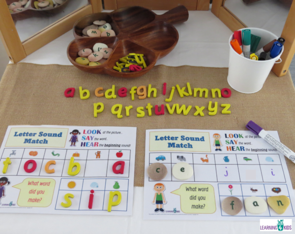 Beginning Letter Sounds Printable Activity Mats