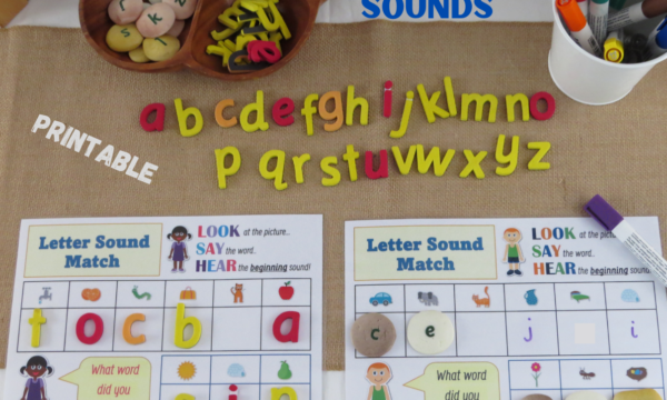 Printable Beginning Letter Sounds Matching Activity