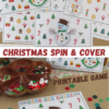 Printable Christmas Spin & Cover Game Activity Mats for Kids
