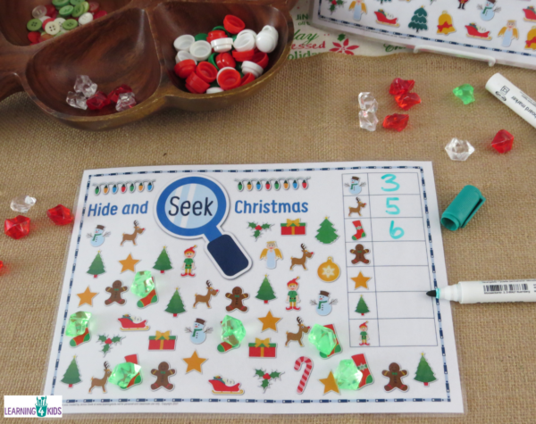 Printable Hide & Seek Christmas Activity 4 Kids