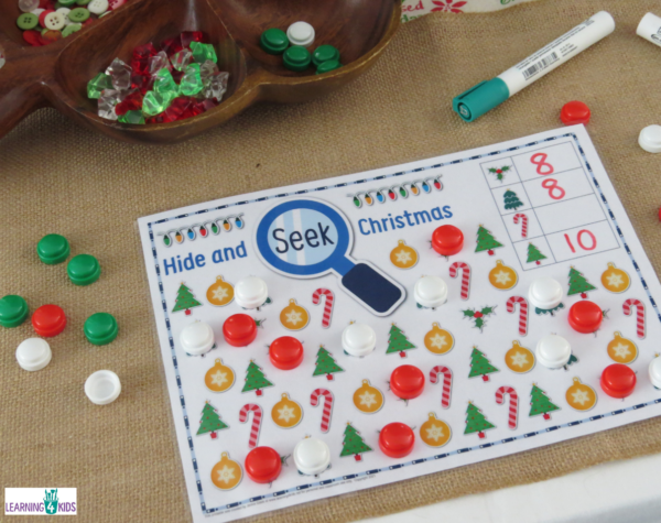 Printable Hide & Seek Christmas Activity Mats