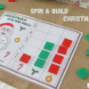 Printable Spin & Build Christmas Activity Game Mats