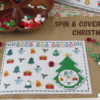 Printable Spin and Cover Christmas Activity Mats